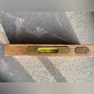 Vintage Hoppe Germany Wood And Brass Spirit Level Wood And Brass Spirit Level